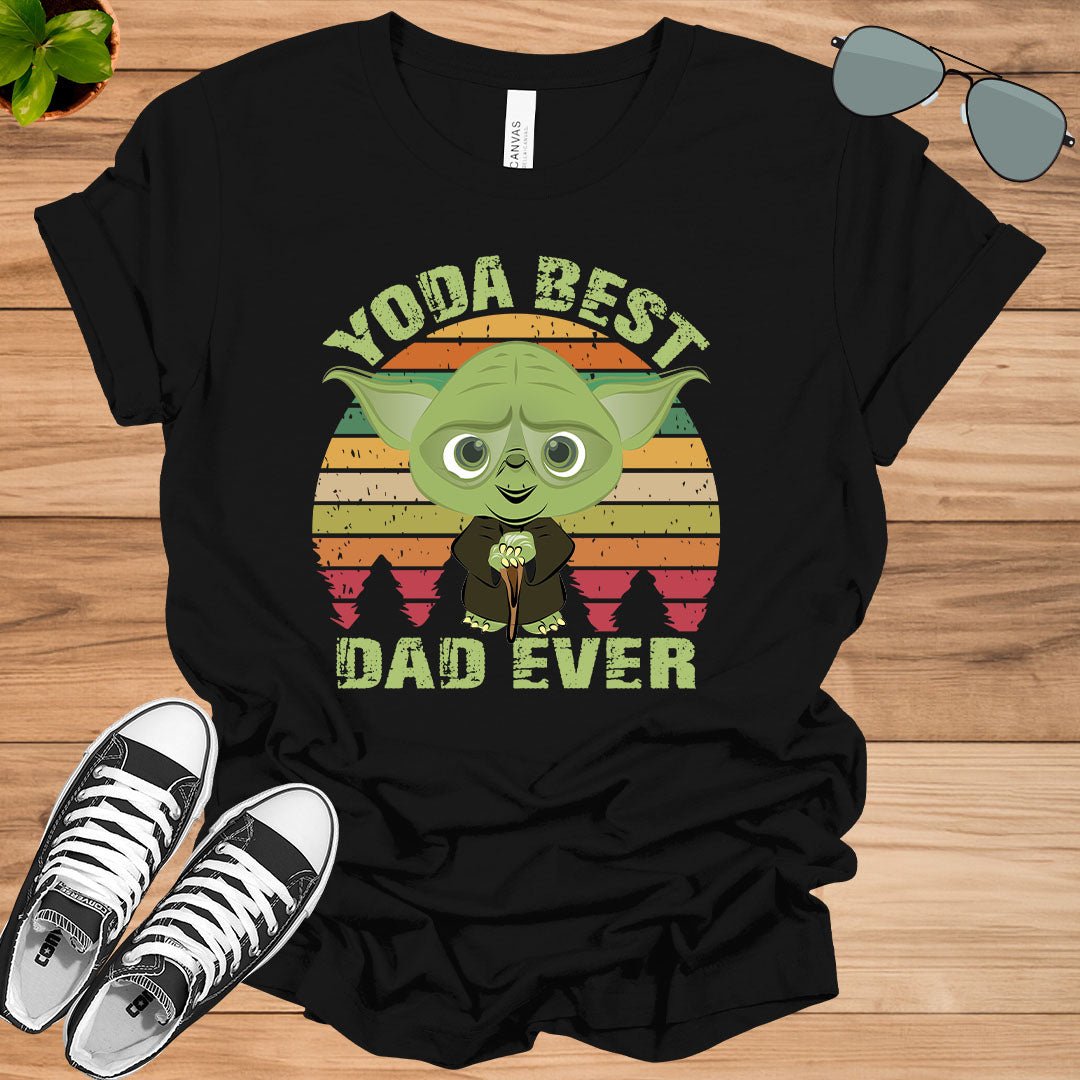 Retro Vintage Yoda Best Dad Ever T-Shirt.