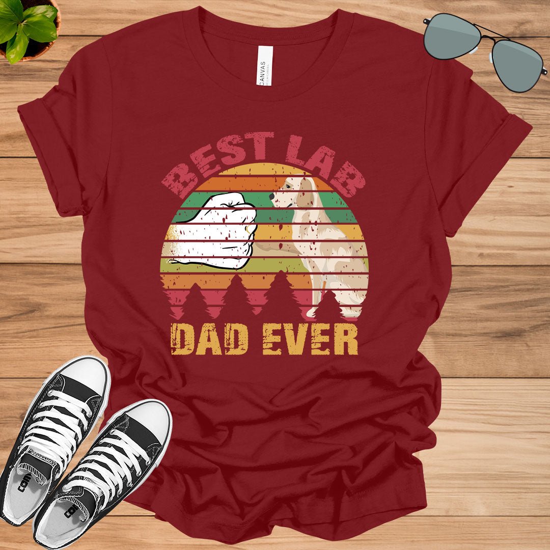 Retro Vintage Best LAB Dad Ever T-Shirt.