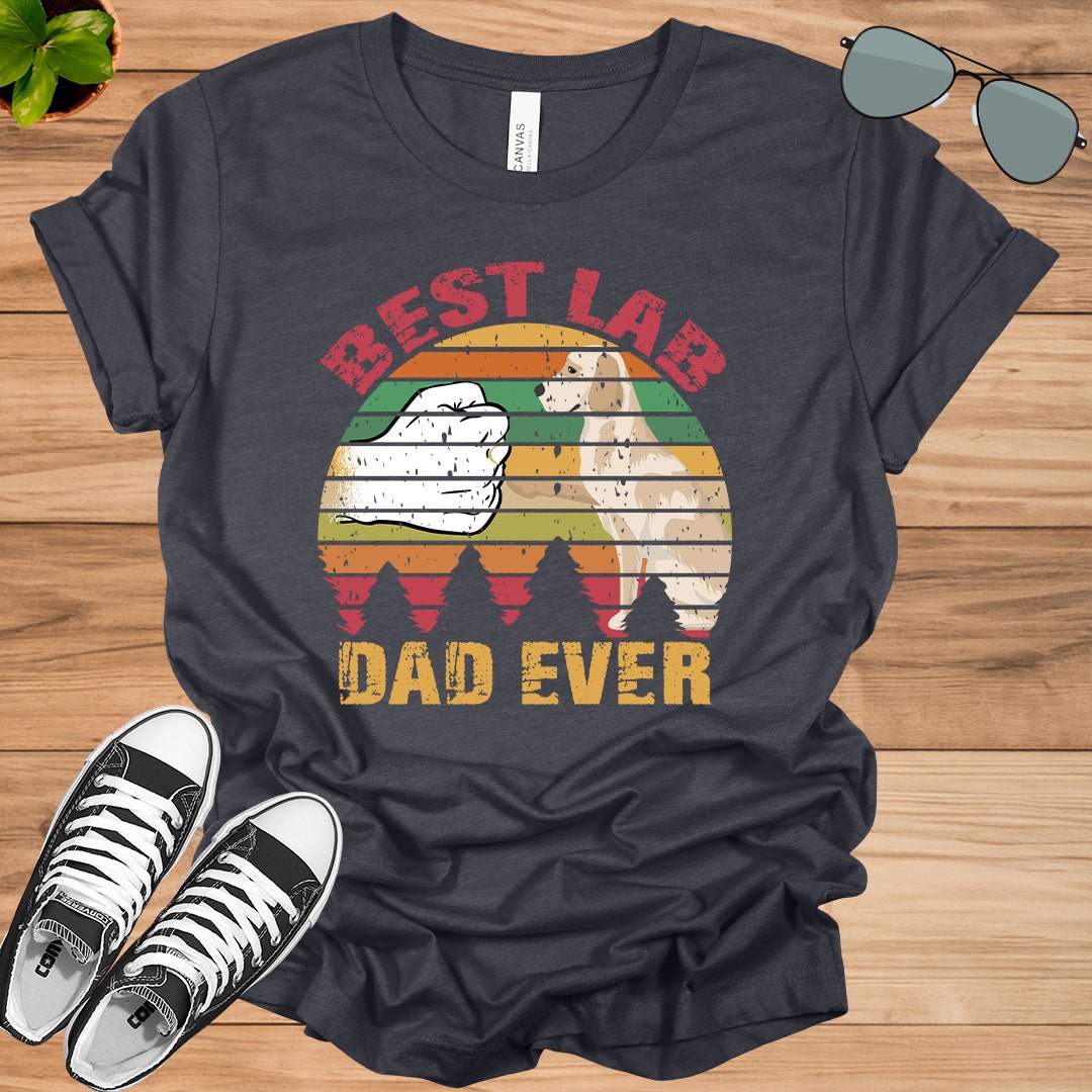 Retro Vintage Best LAB Dad Ever T-Shirt.