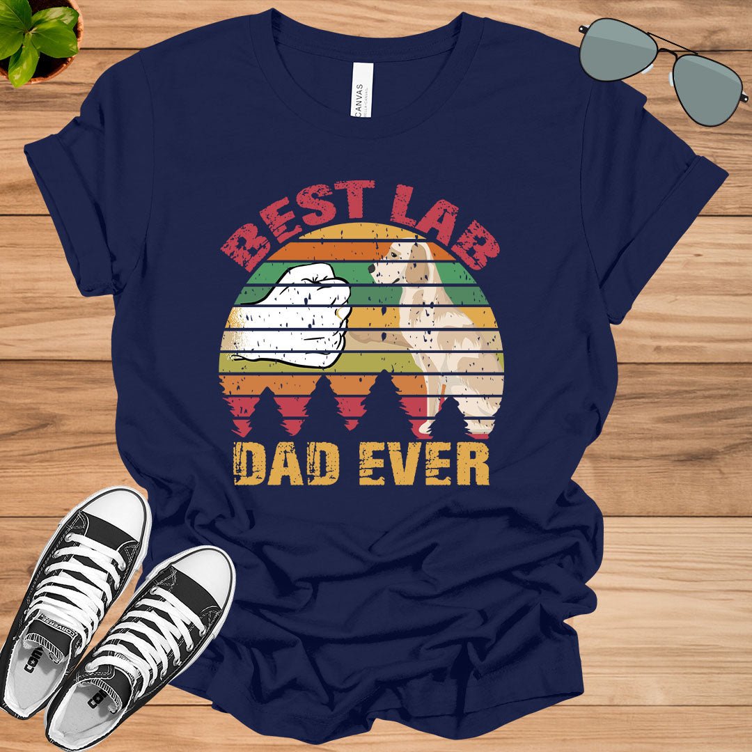 Retro Vintage Best LAB Dad Ever T-Shirt.