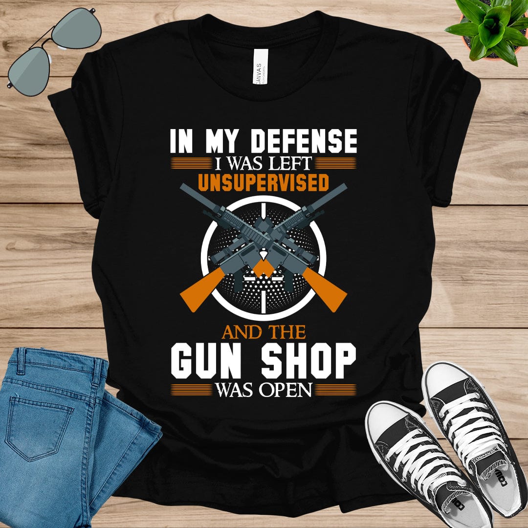 Cool Funny tee In My Defense I Was Left Unsupervised Unisex t-shirt.