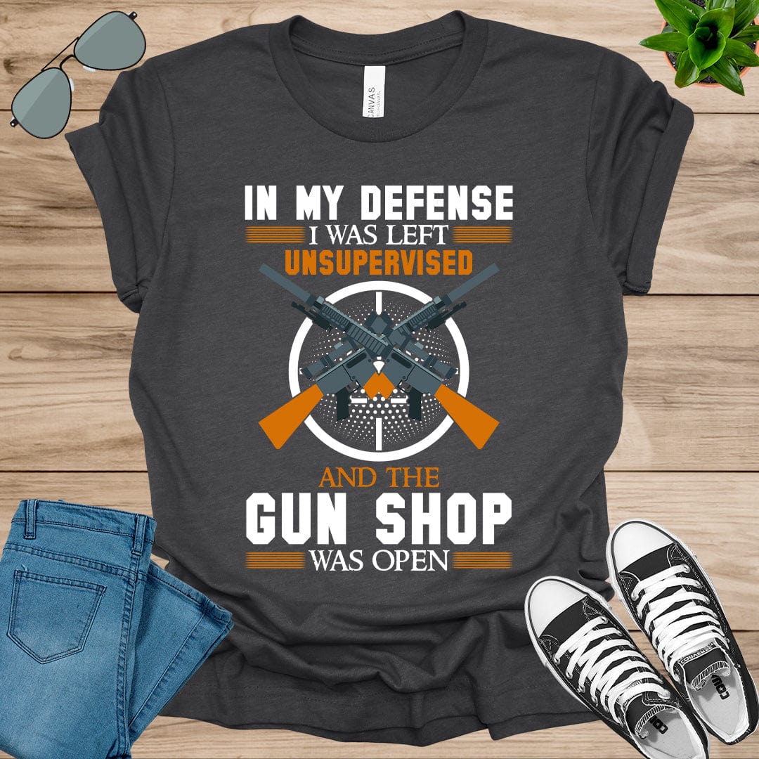 Cool Funny tee In My Defense I Was Left Unsupervised Unisex t-shirt.