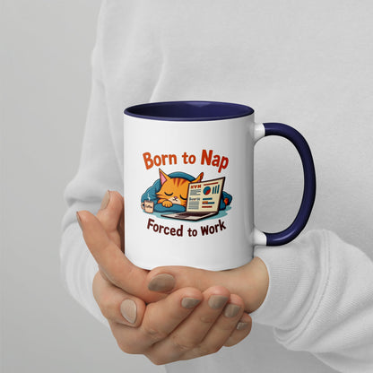 Born to Nap, Forced to Work | Funny Work &amp; Nap Lover Mug - tee1spread