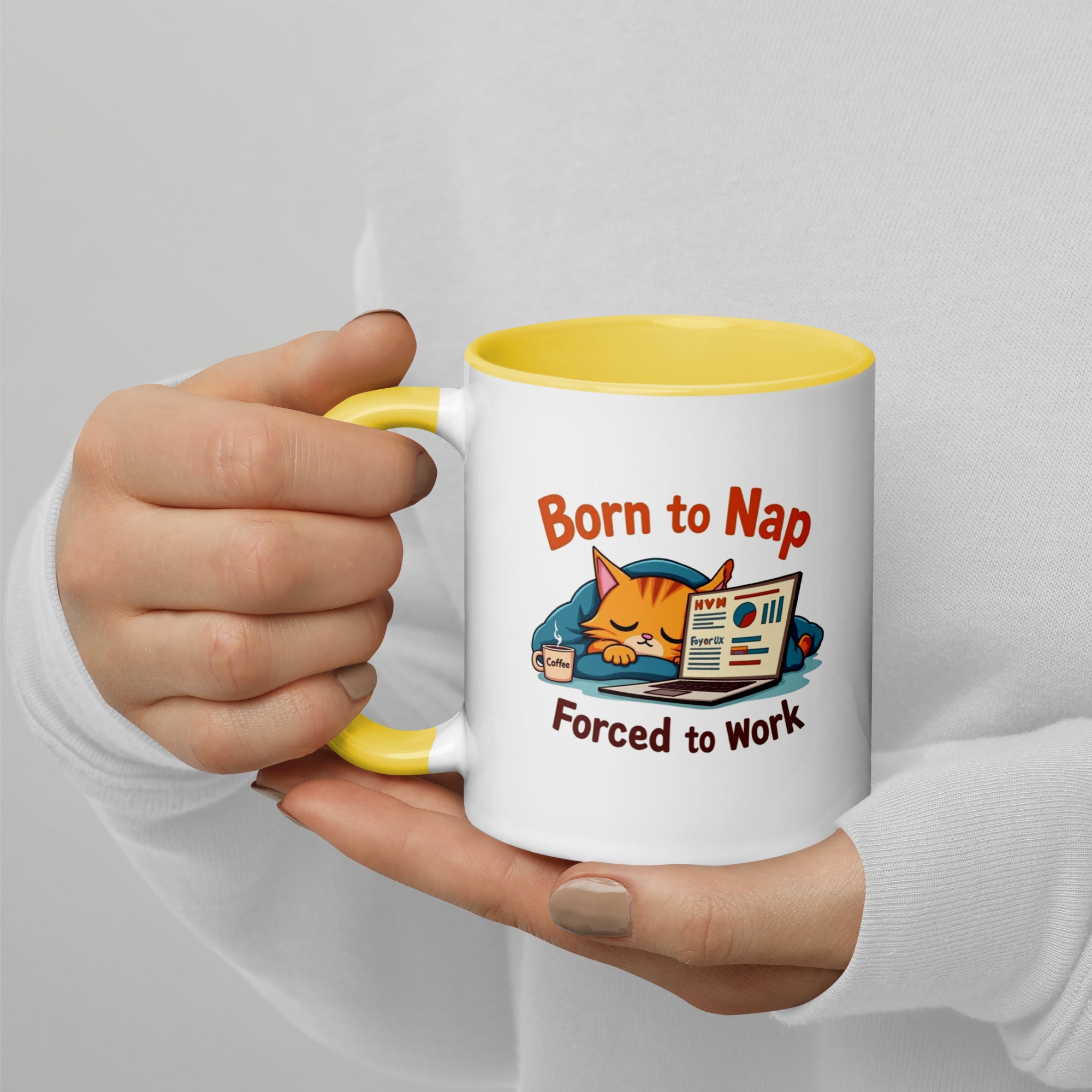 Born to Nap, Forced to Work | Funny Work &amp; Nap Lover Mug - tee1spread