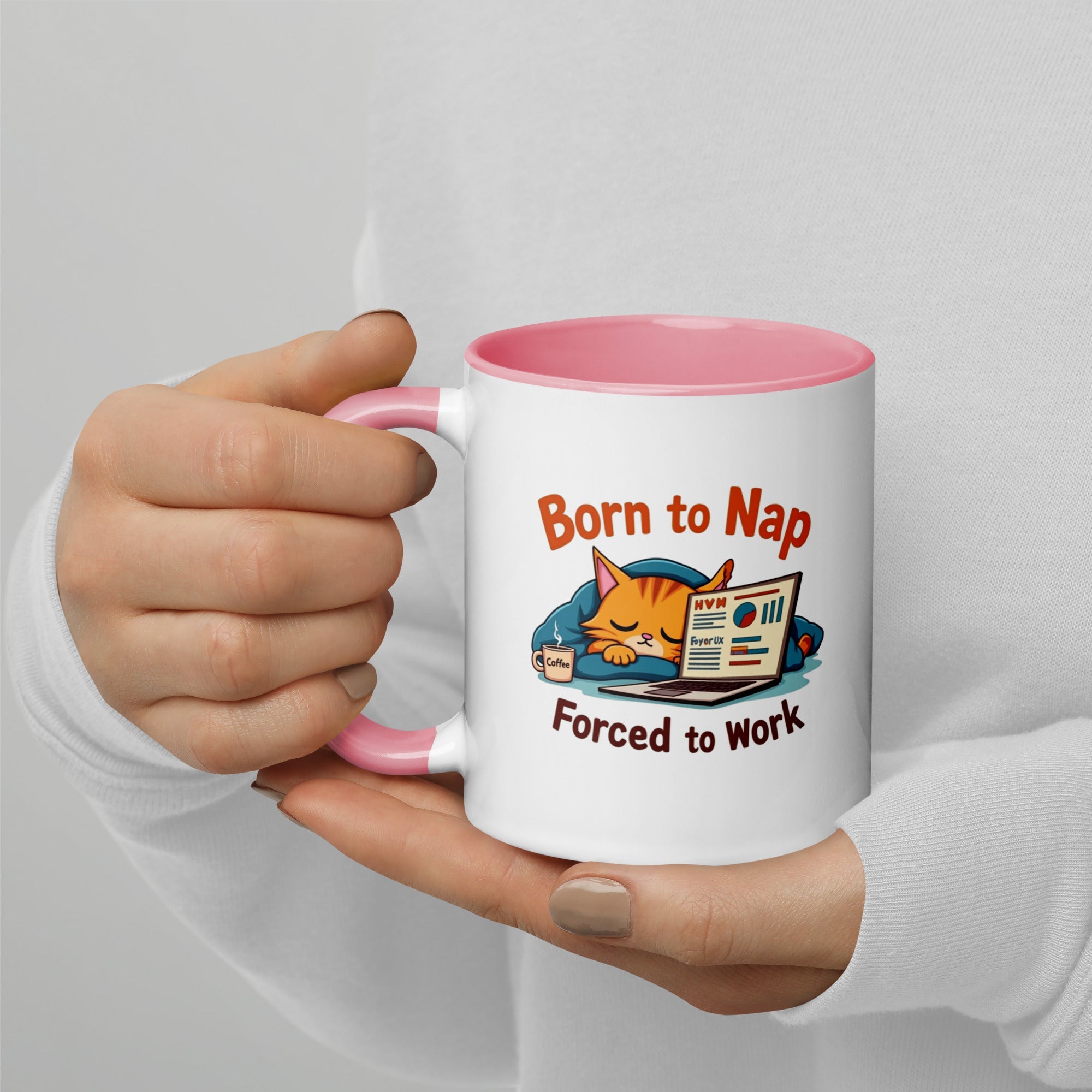 Born to Nap, Forced to Work | Funny Work &amp; Nap Lover Mug - tee1spread