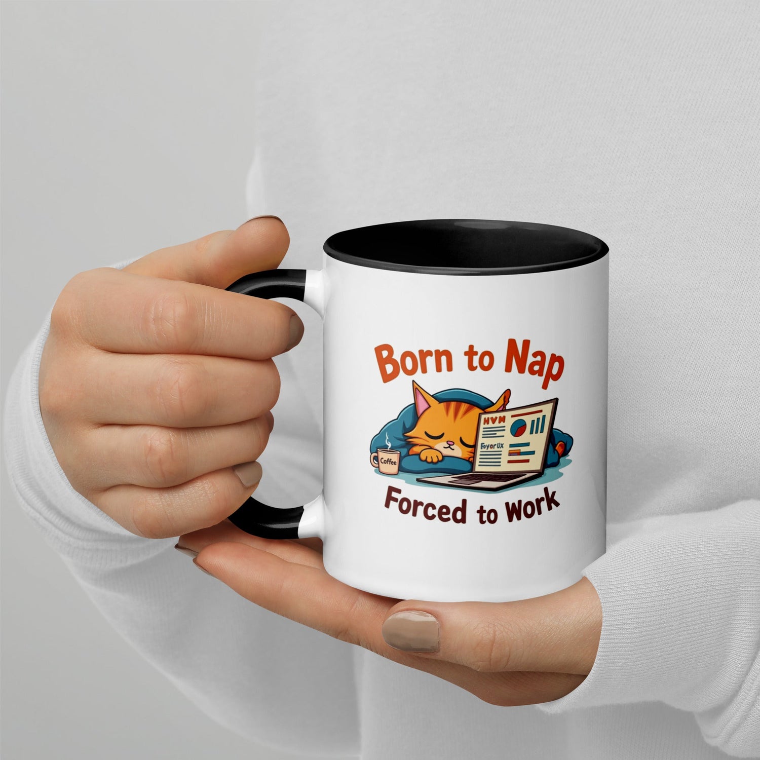 Born to Nap, Forced to Work | Funny Work &amp; Nap Lover Mug - tee1spread