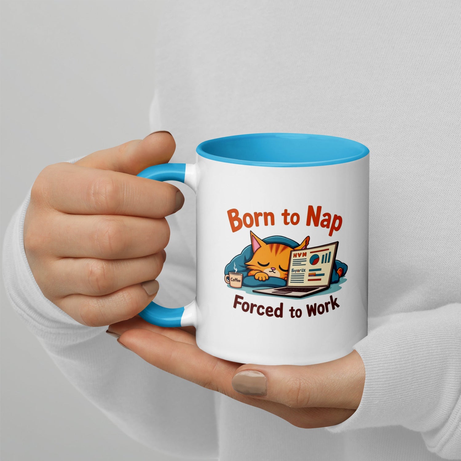 Born to Nap, Forced to Work | Funny Work &amp; Nap Lover Mug - tee1spread