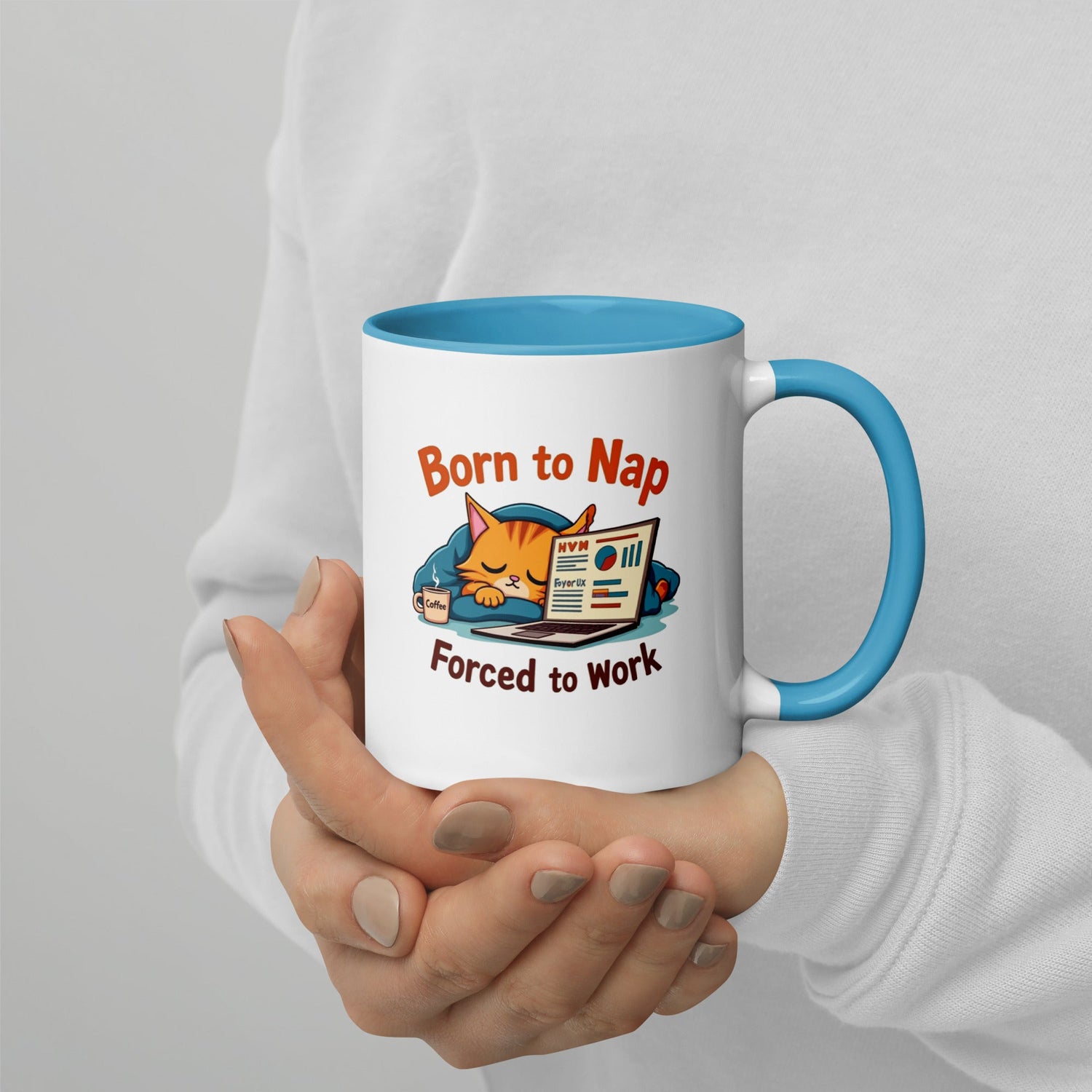 Born to Nap, Forced to Work | Funny Work &amp; Nap Lover Mug - tee1spread