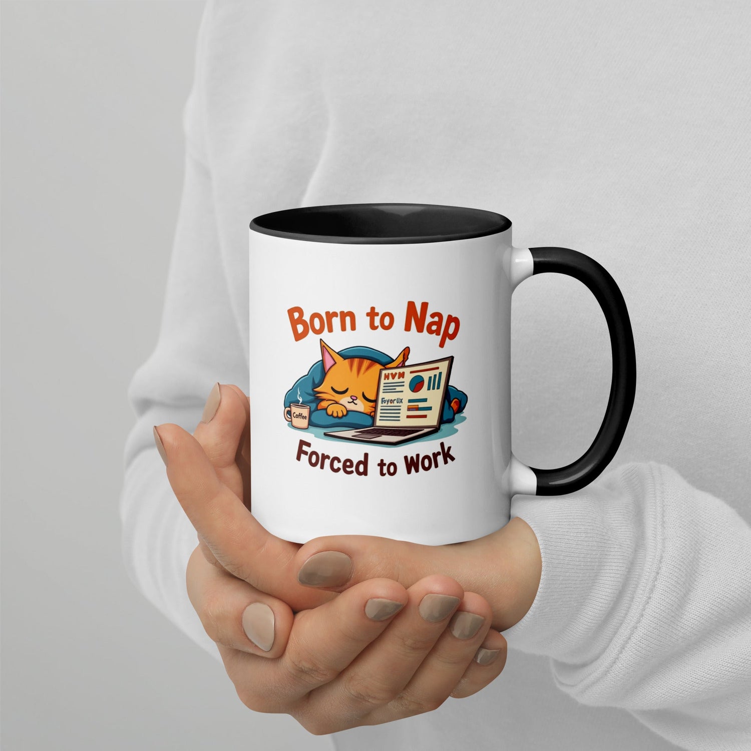 Born to Nap, Forced to Work | Funny Work &amp; Nap Lover Mug - tee1spread