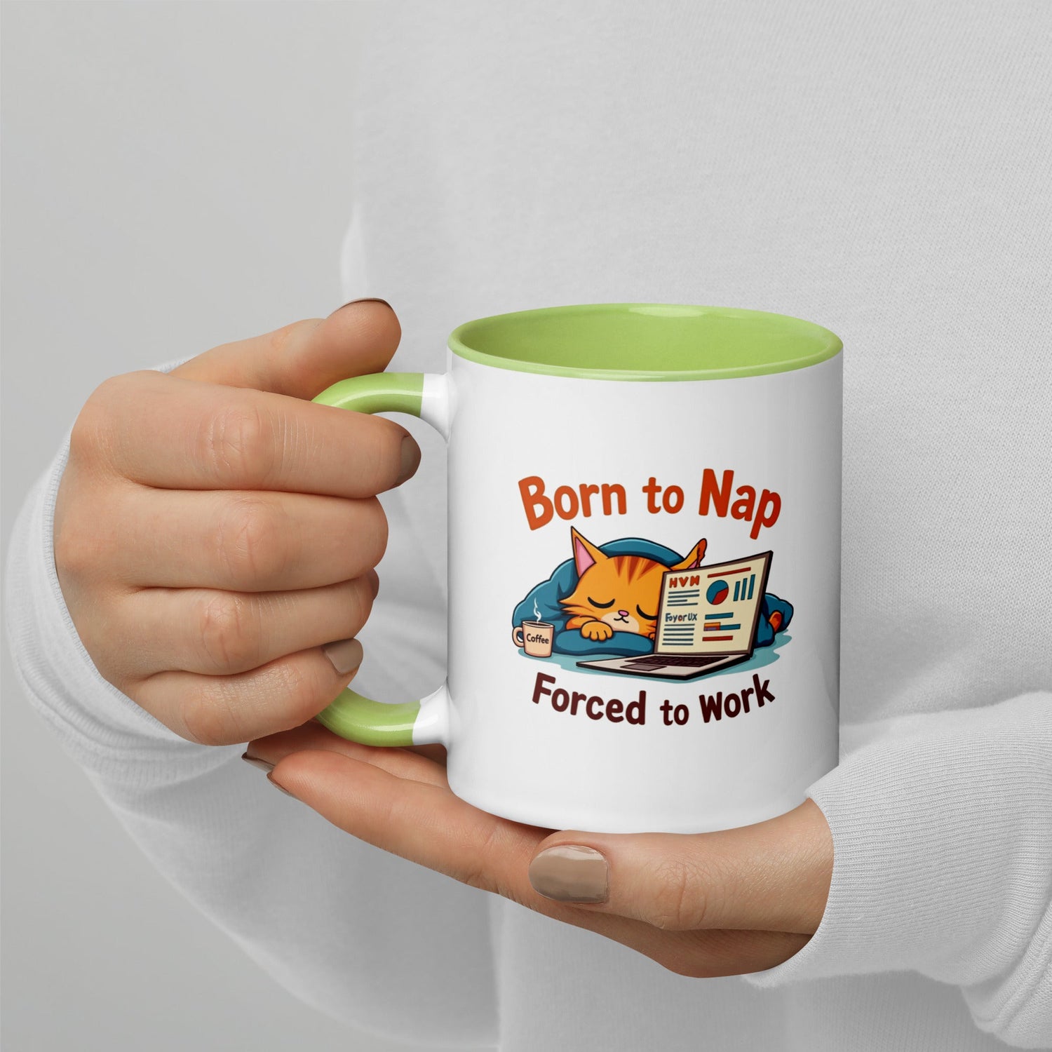 Born to Nap, Forced to Work | Funny Work &amp; Nap Lover Mug - tee1spread