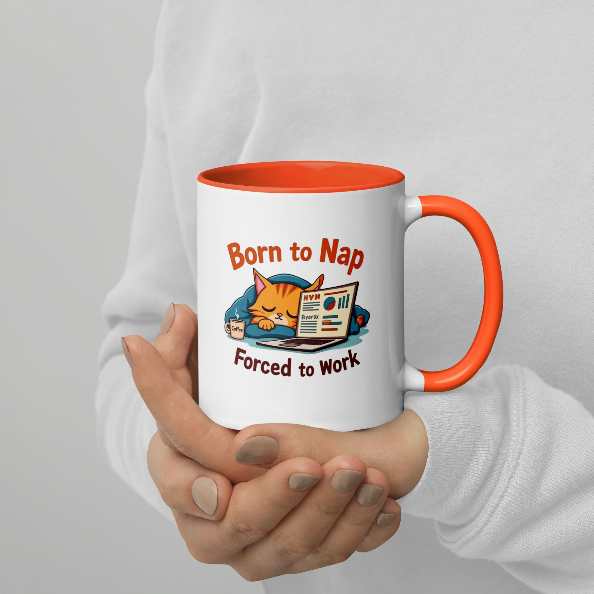 Born to Nap, Forced to Work | Funny Work &amp; Nap Lover Mug - tee1spread