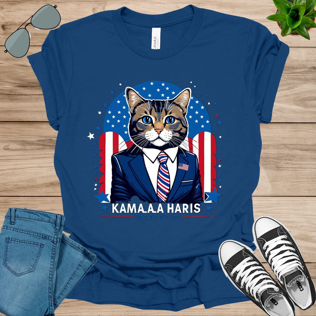 Cat Ladies for Kamala Funny Cat 2024 President Kamala - Harris Unisex t - shirt - tee1spread