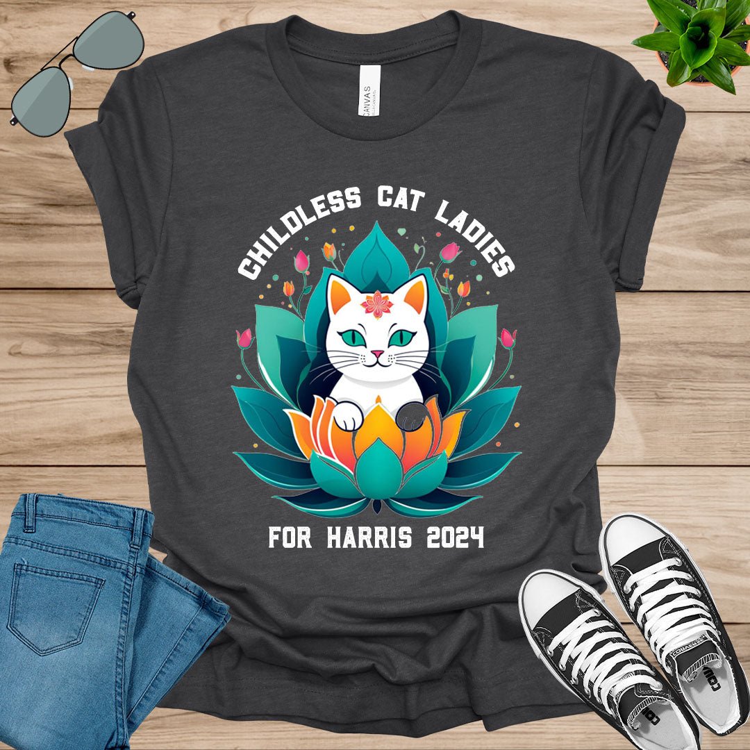 Childless Cat Lady Kamala Shirt, Kamala Harris President 2024 Unisex t - shirt - tee1spread