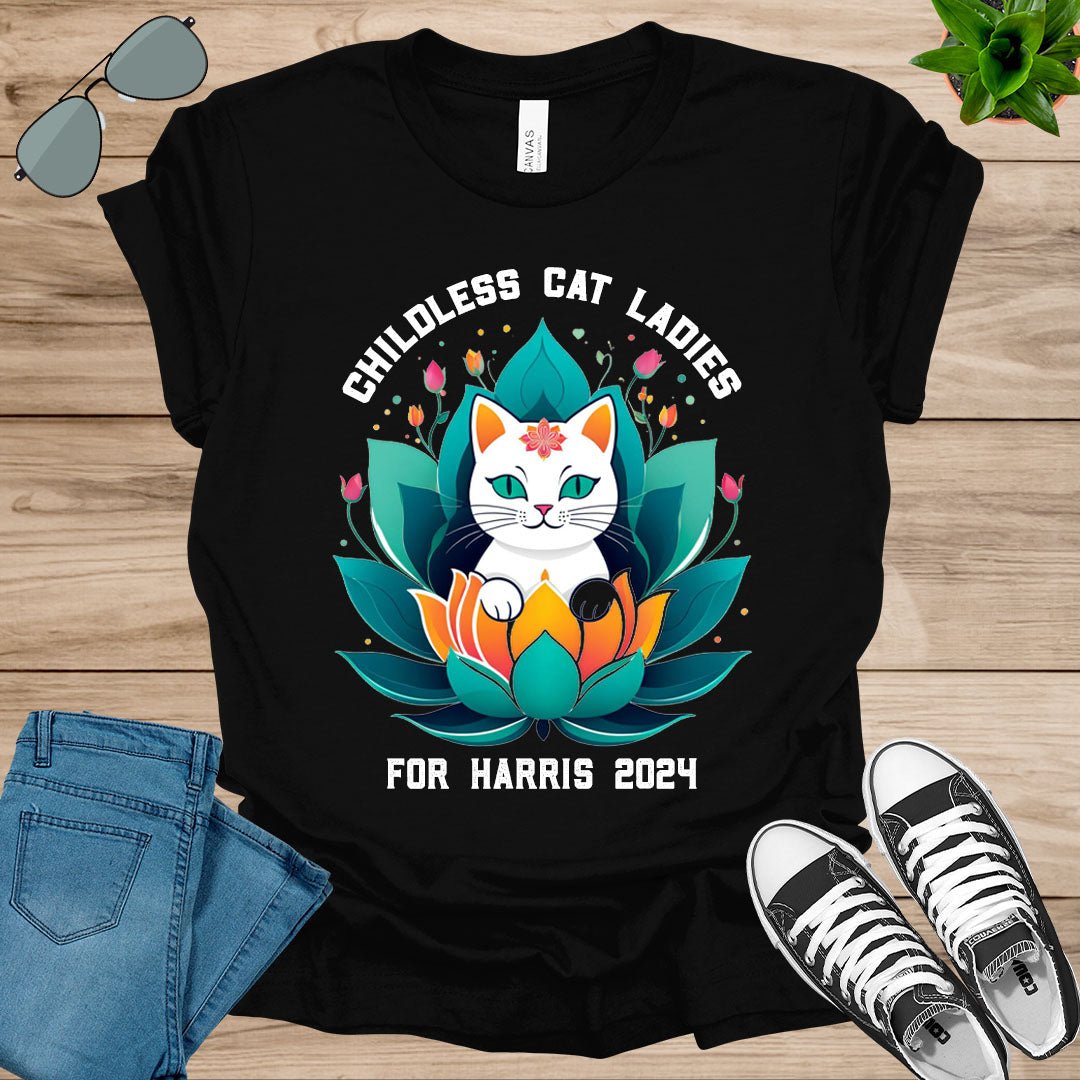 Childless Cat Lady Kamala Shirt, Kamala Harris President 2024 Unisex t - shirt - tee1spread