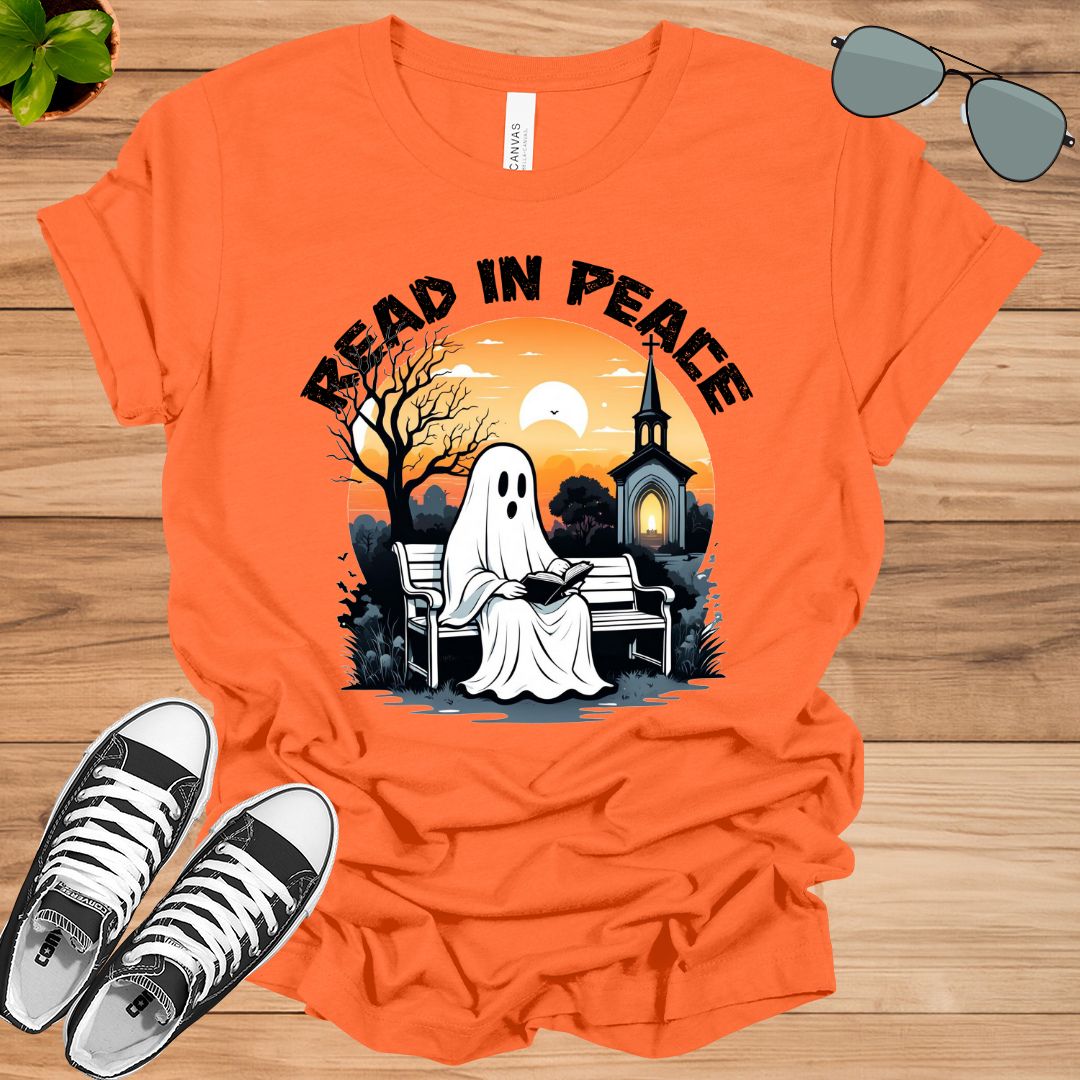 Comfort Colors Halloween Ghost Read In Peace Unisex t-shirt - tee1spread