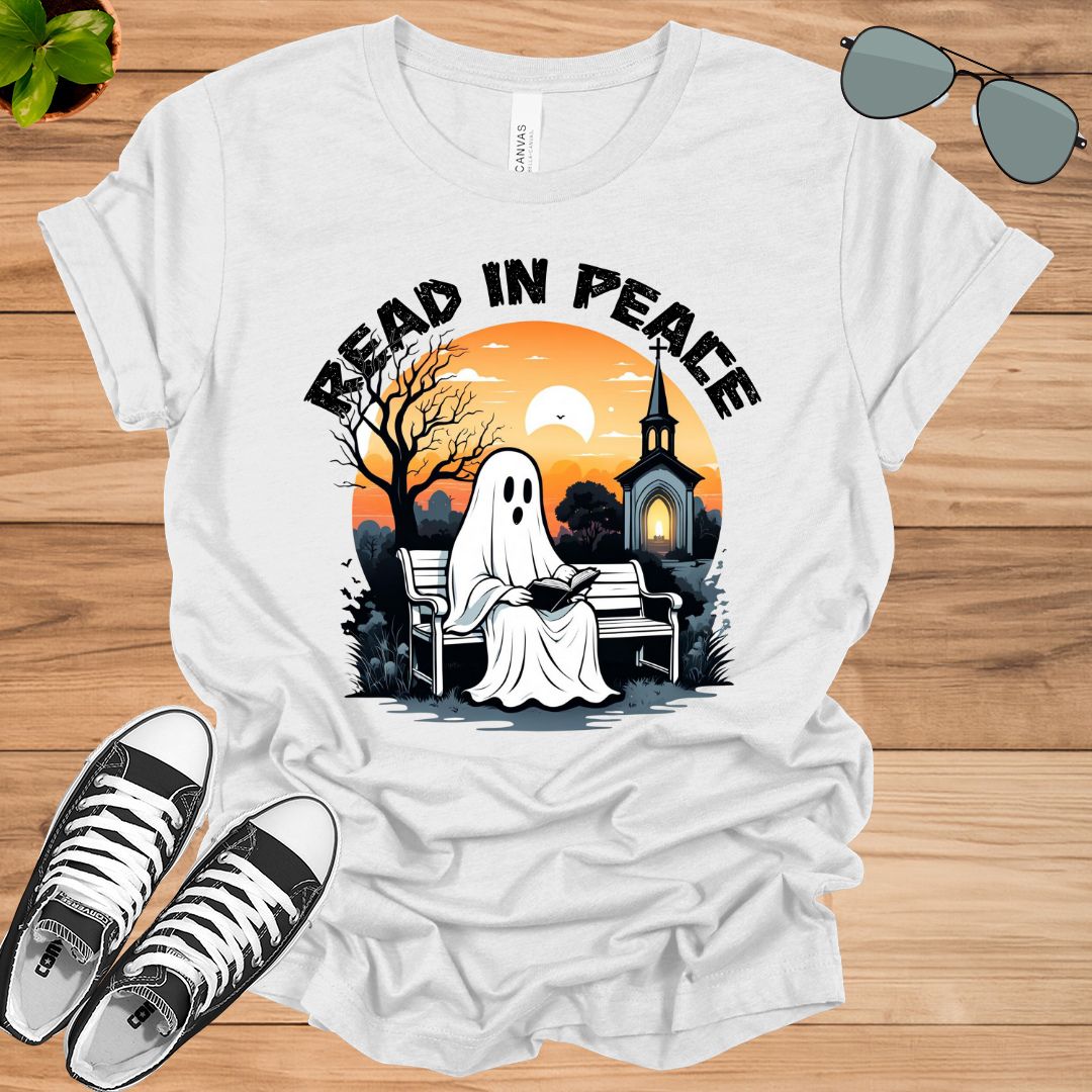 Comfort Colors Halloween Ghost Read In Peace Unisex t-shirt - tee1spread