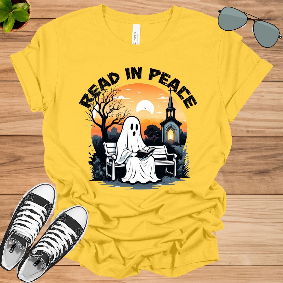 Comfort Colors Halloween Ghost Read In Peace Unisex t-shirt - tee1spread