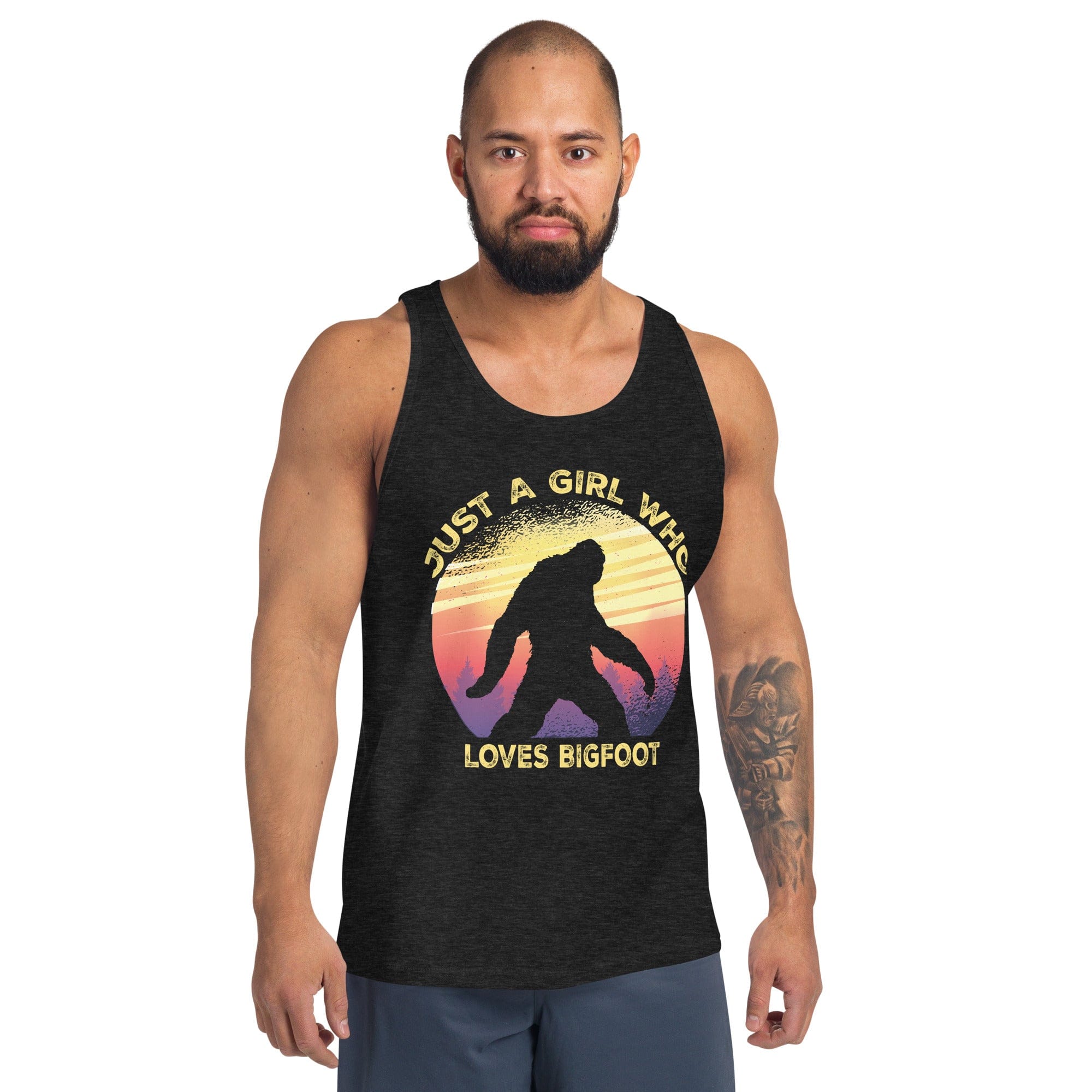 Just a Girl Who Loves Sasquatch - Bigfoot Girl Unisex Tank Top.