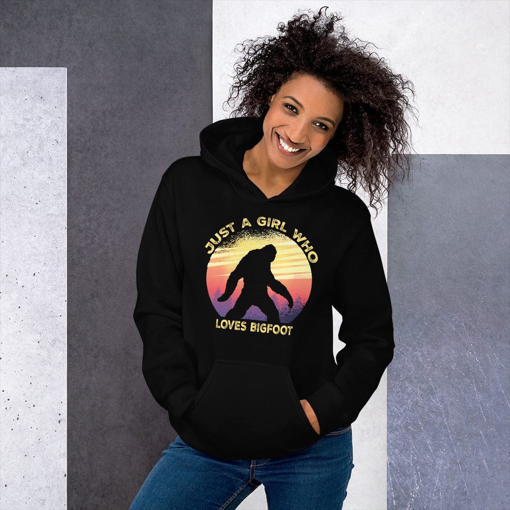 Just a Girl Who Loves Sasquatch - Bigfoot Girl Unisex Hoodie.