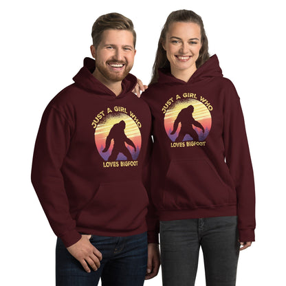 Just a Girl Who Loves Sasquatch - Bigfoot Girl Unisex Hoodie.