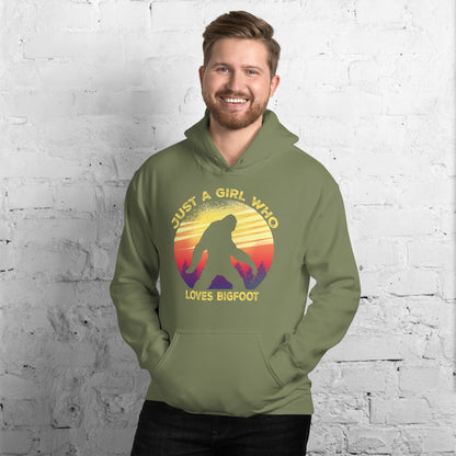 Just a Girl Who Loves Sasquatch - Bigfoot Girl Unisex Hoodie.