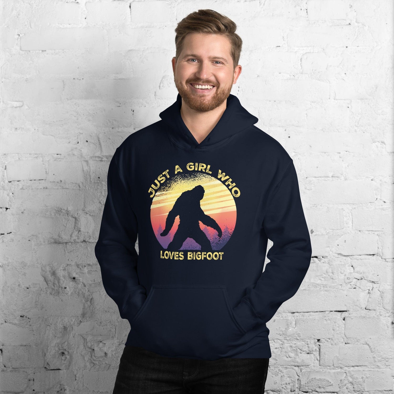 Just a Girl Who Loves Sasquatch - Bigfoot Girl Unisex Hoodie.