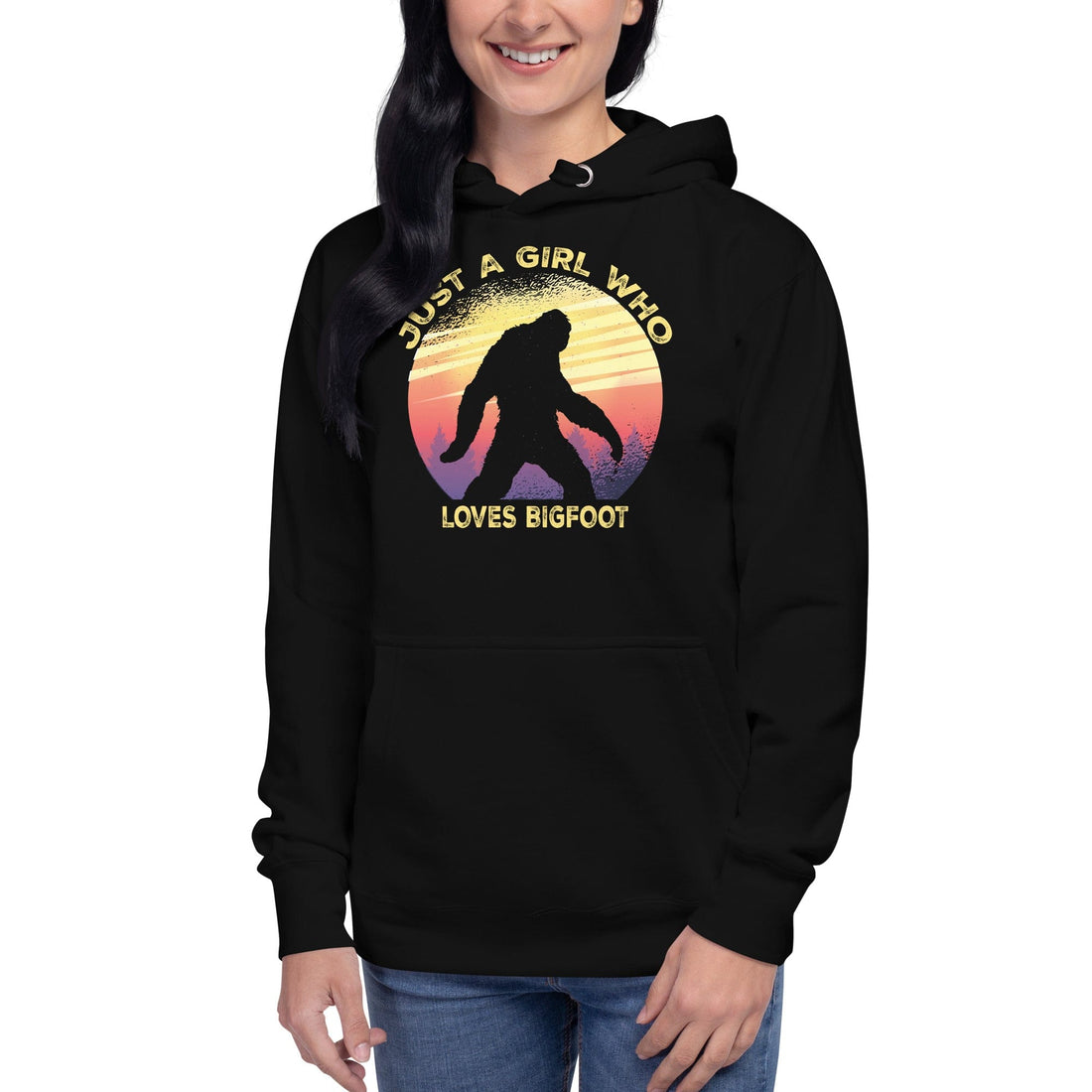 Just a Girl Who Loves Sasquatch - Bigfoot Girl Unisex Hoodie.