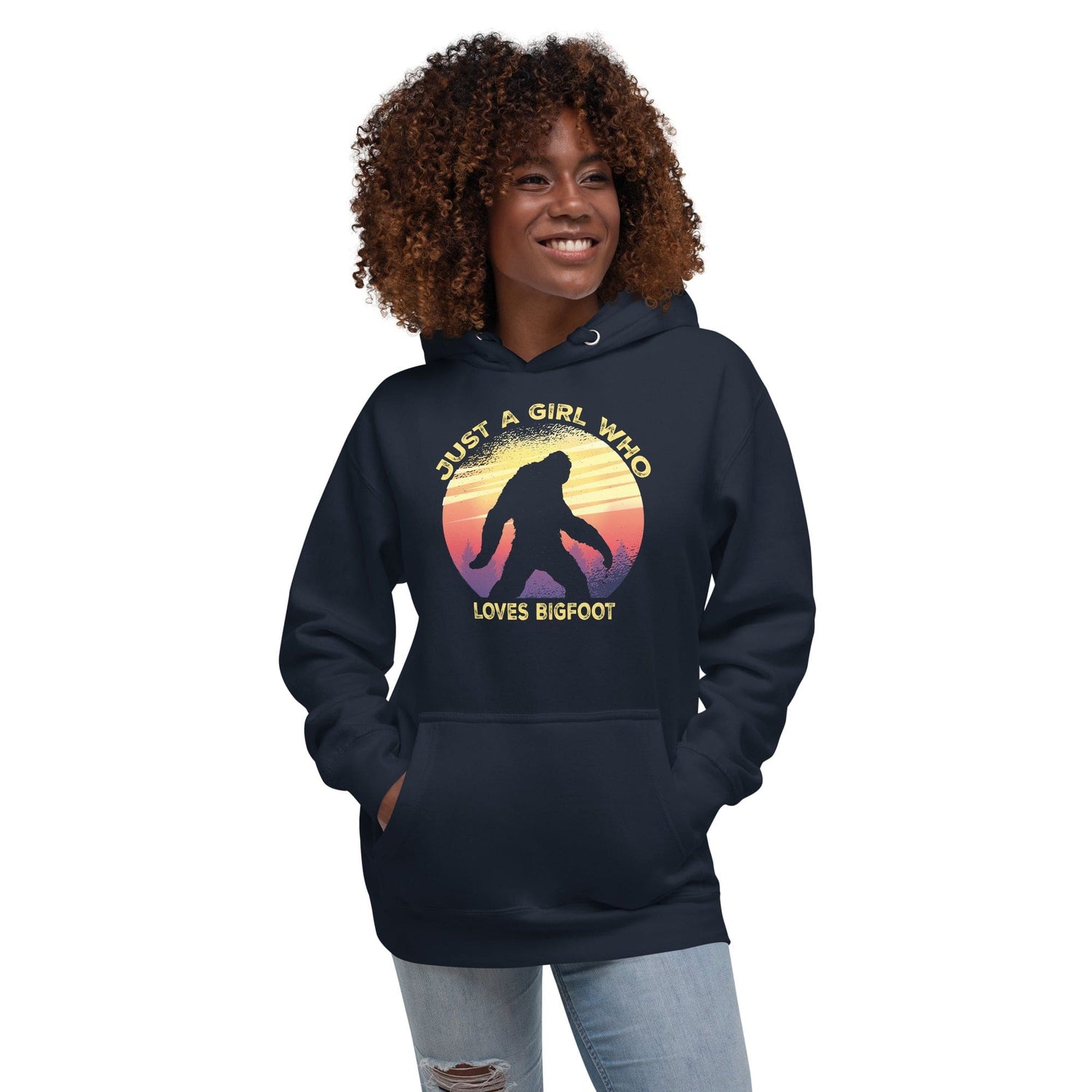 Just a Girl Who Loves Sasquatch - Bigfoot Girl Unisex Hoodie.